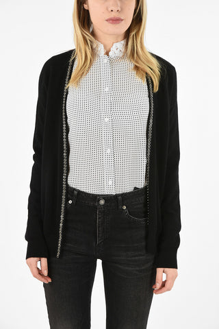 Cashmere cardigan with Metal Details