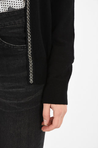 Cashmere cardigan with Metal Details