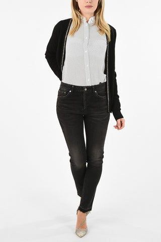 Cashmere cardigan with Metal Details