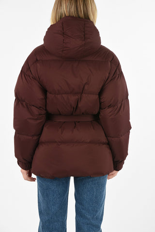 snap button hooded Puffer outerwear