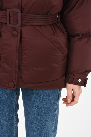 snap button hooded Puffer outerwear