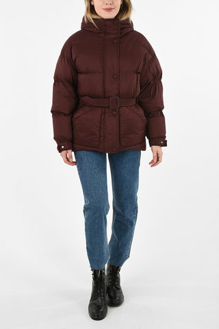 snap button hooded Puffer outerwear