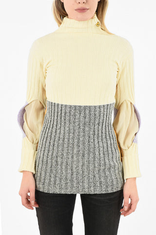 1952 2 turtle neck ribbed sweater