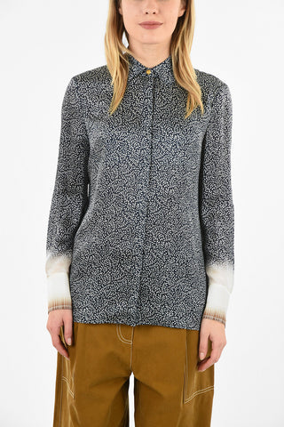 liberty-print silk blouse