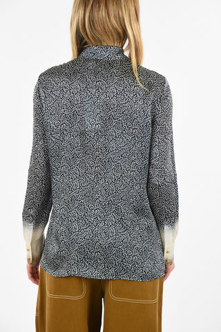 liberty-print silk blouse