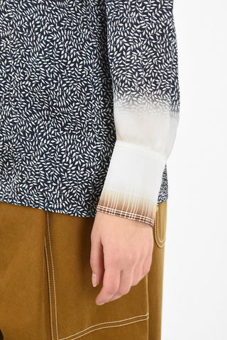 liberty-print silk blouse