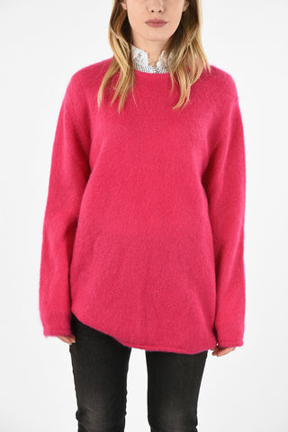 Open Back crew-neck sweater