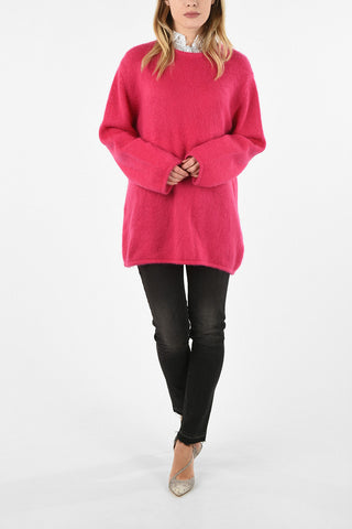 Open Back crew-neck sweater