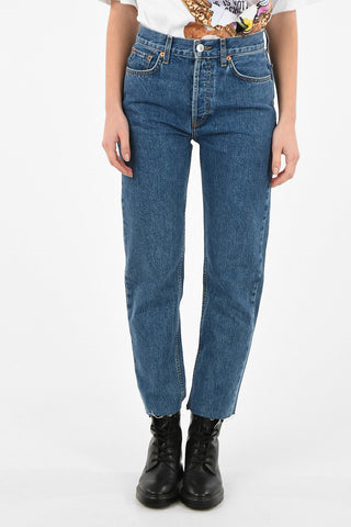 Jeans Stovepipe a Vita Alta