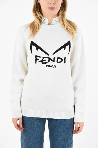 crew-neck sweater with Logo Embroidery