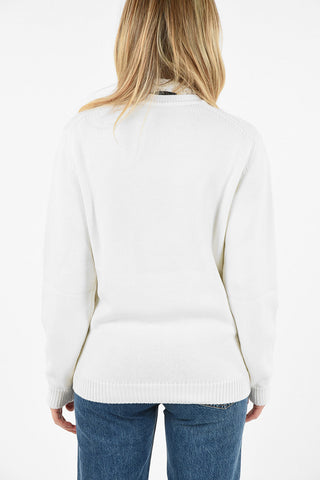 crew-neck sweater with Logo Embroidery