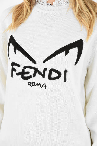 crew-neck sweater with Logo Embroidery
