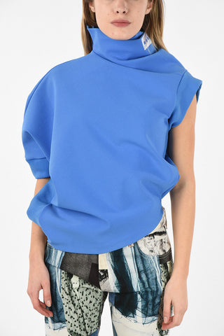 MM1 Short Sleeve Asymmetrical Turtleneck Sweatshirt