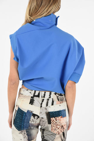 MM1 Short Sleeve Asymmetrical Turtleneck Sweatshirt