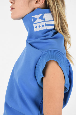 MM1 Short Sleeve Asymmetrical Turtleneck Sweatshirt