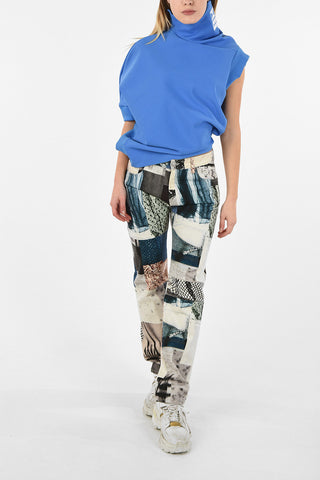 MM1 Short Sleeve Asymmetrical Turtleneck Sweatshirt
