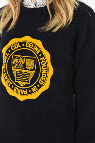 embroidered crew-neck sweater