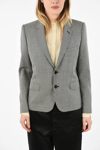 houndstooth flap pocket 2-button blazer