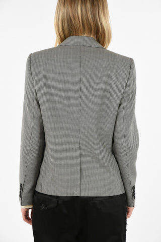 houndstooth flap pocket 2-button blazer