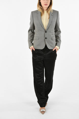 houndstooth flap pocket 2-button blazer