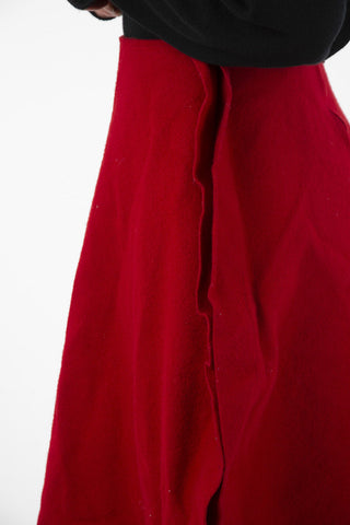 wool felt a-line skirt