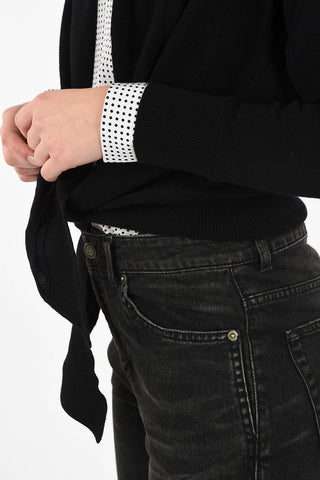 cashmere Crop wrap cardigan