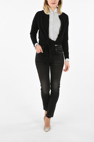 cashmere Crop wrap cardigan
