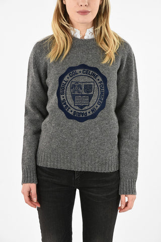 embroidered crew-neck sweater