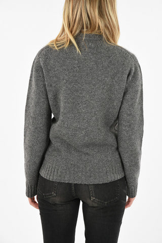 embroidered crew-neck sweater
