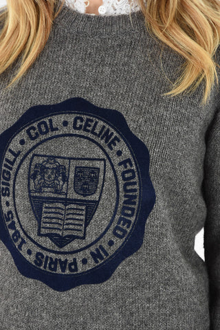 embroidered crew-neck sweater