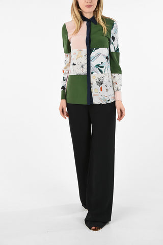 patchwork silk blouse