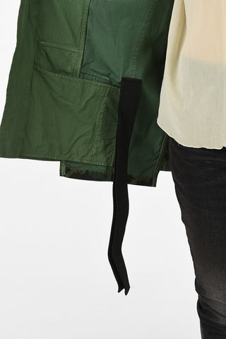 snap button camouflage utility fatigue jacket