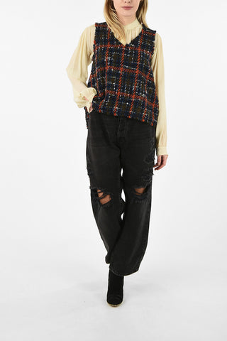 v-neck asymmetric top