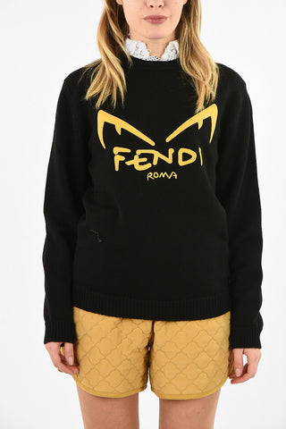 crew-neck sweater with Logo Embroidery