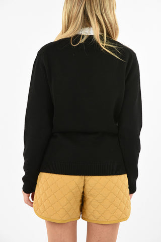 crew-neck sweater with Logo Embroidery