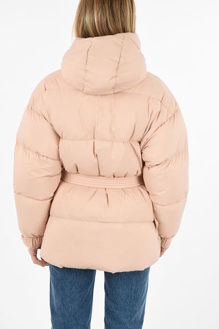 snap button hooded Puffer outerwear
