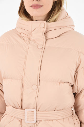 snap button hooded Puffer outerwear