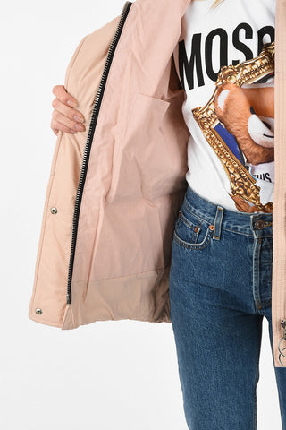 snap button hooded Puffer outerwear