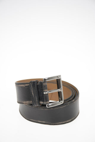 Vintage Effect Leather Belt 30mm
