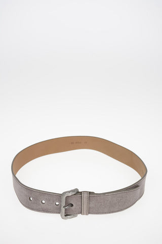 Vintage Effect Leather Belt 40mm