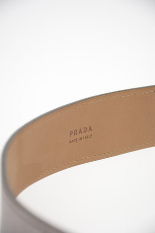 Vintage Effect Leather Belt 40mm
