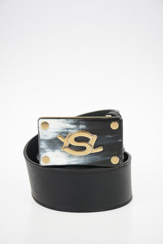 Leather Belt with Horn Buckle 40mm