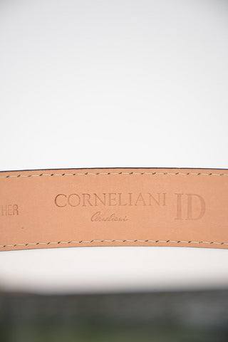 Crocodile Printed Leather Belt 30mm