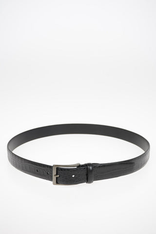 CC COLLECTION Crocodile Printed Leather Belt