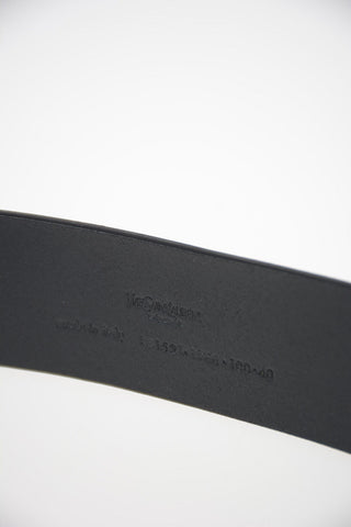Leather Belt with Logoed Buckle 35cmm