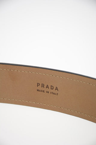 Vintage Effect Leather Belt 35mm