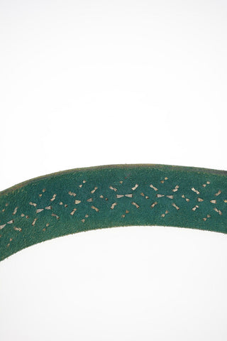 Vintage Effect leather INDIEROCK Belt with Studs Applied 40mm
