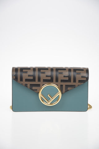 Leather FF Mini Bum Bag with Shoulder Chain