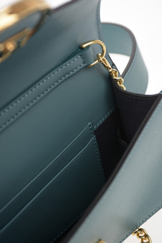 Leather FF Mini Bum Bag with Shoulder Chain