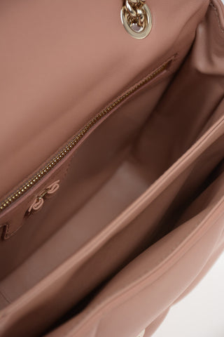 Quilted Soft Leather VARA BOW Shoulder Bag with Adjustable Shoulder Chain